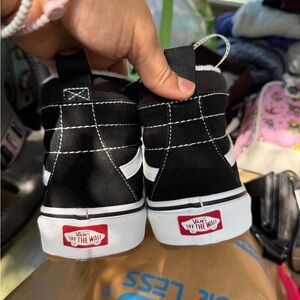 Vans Black and White High-Top Sneakers
